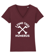 I Find This Humerus Tricou mânecă scurtă guler V Damă Evoker