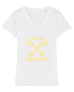I Find This Humerus Tricou mânecă scurtă guler V Damă Evoker