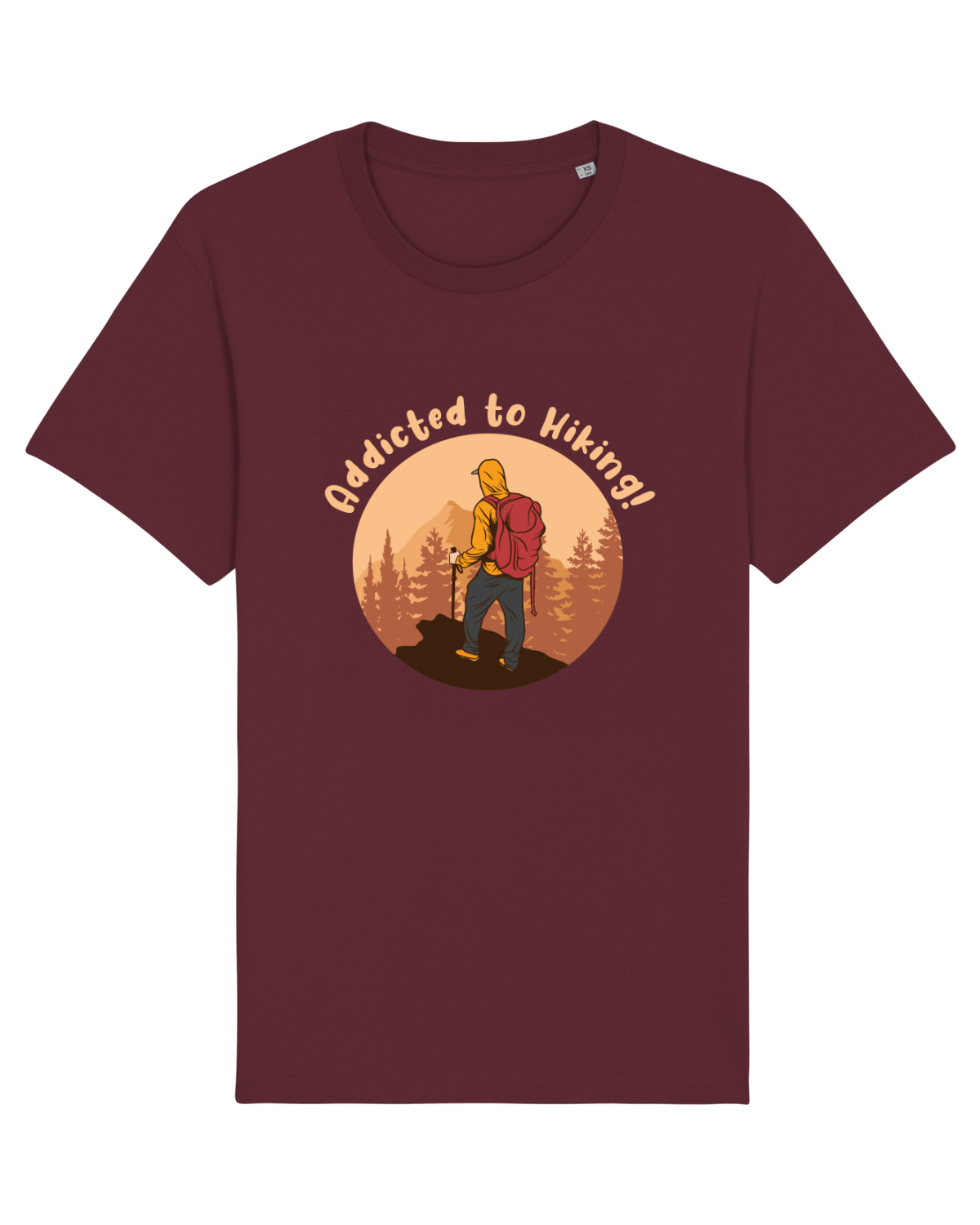 Tricou mânecă scurtă Unisex Rocker Burgundy