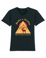 Adventure is Everything Find the Trully Peaceful Tricou mânecă scurtă guler V Bărbat Presenter