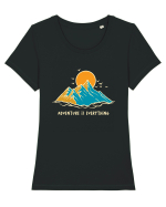 Adventure is Everything Tricou mânecă scurtă guler larg fitted Damă Expresser