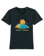 Adventure is Everything Tricou mânecă scurtă guler V Bărbat Presenter