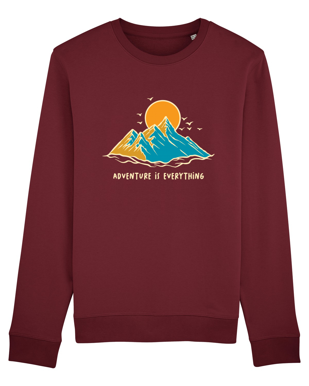 Bluză mânecă lungă Unisex Rise Burgundy