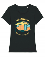 Best Stories are the Summer Camp Stories Tricou mânecă scurtă guler larg fitted Damă Expresser