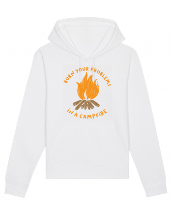 Burn Your Problems in a Campfire White