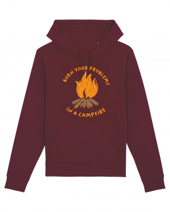 Burn Your Problems in a Campfire Burgundy