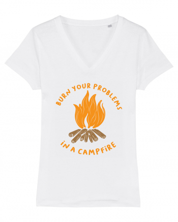 Burn Your Problems in a Campfire White