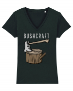 Bushcraft_ Tricou mânecă scurtă guler V Damă Evoker