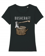 Bushcraft_ Tricou mânecă scurtă guler larg fitted Damă Expresser