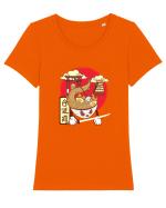 Ramen Warrior Tricou mânecă scurtă guler larg fitted Damă Expresser