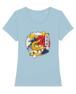 Ramen Surfer Tricou mânecă scurtă guler larg fitted Damă Expresser