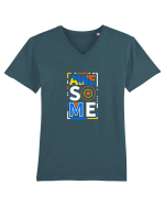 AWESOME Tricou mânecă scurtă guler V Bărbat Presenter