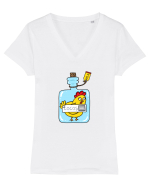 COCOȘanel Tricou mânecă scurtă guler V Damă Evoker