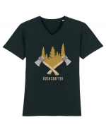 Bushcrafter Ax Tricou mânecă scurtă guler V Bărbat Presenter