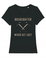 Bushcrafter Never Get Lost Tricou mânecă scurtă guler larg fitted Damă Expresser