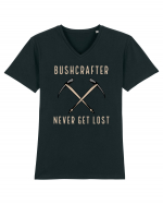 Bushcrafter Never Get Lost Tricou mânecă scurtă guler V Bărbat Presenter