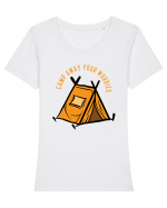 Camp Away Your Worries Tricou mânecă scurtă guler larg fitted Damă Expresser