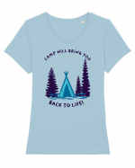 Camp Will Bring You Back to Life! Tricou mânecă scurtă guler larg fitted Damă Expresser