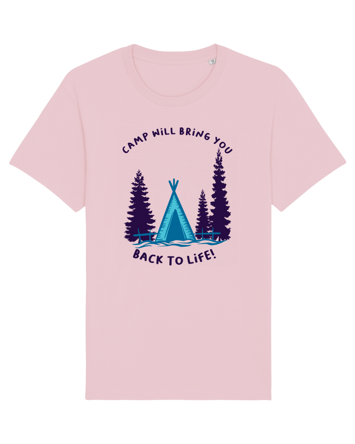 Tricou mânecă scurtă Unisex Rocker Cotton Pink