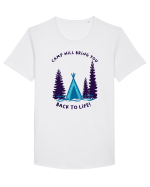 Camp Will Bring You Back to Life! Tricou mânecă scurtă guler larg Bărbat Skater