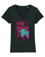 vivamagentaaa Tricou mânecă scurtă guler V Damă Evoker