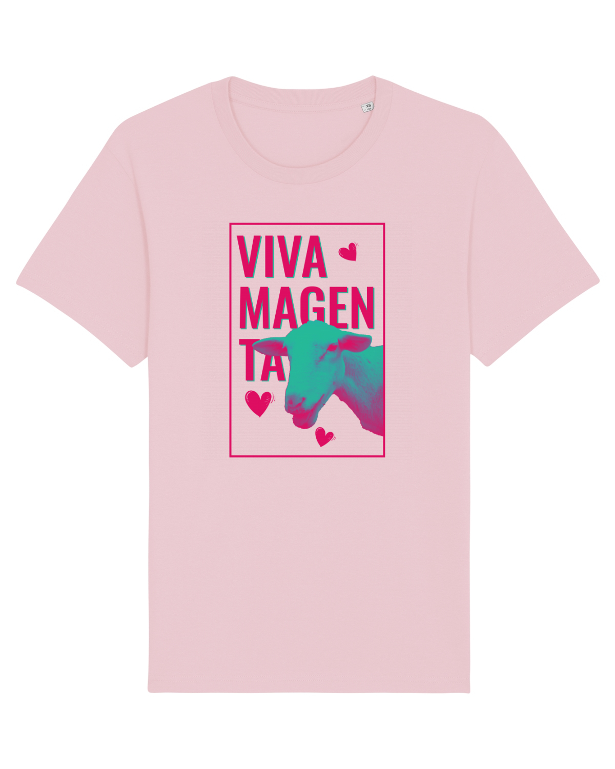 Tricou mânecă scurtă Unisex Rocker Cotton Pink