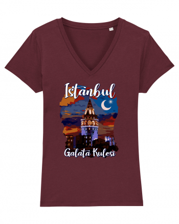 Istanbul Galata Kulesi Burgundy