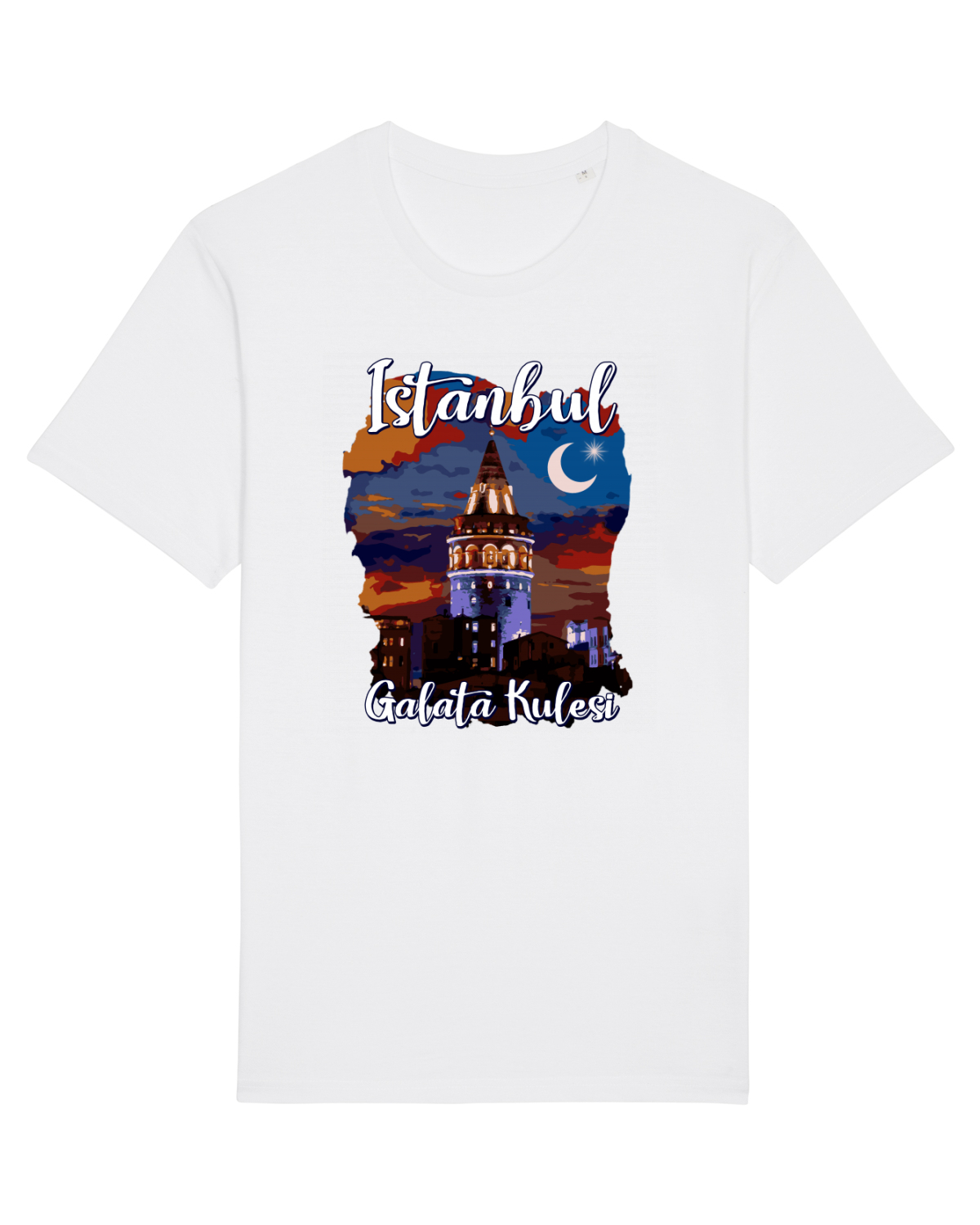 Tricou mânecă scurtă Unisex Rocker White