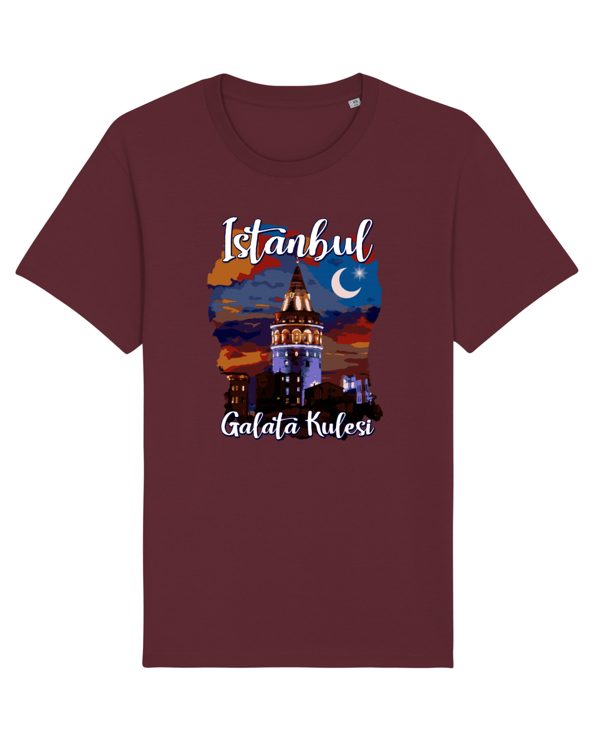 Tricou mânecă scurtă Unisex Rocker Burgundy