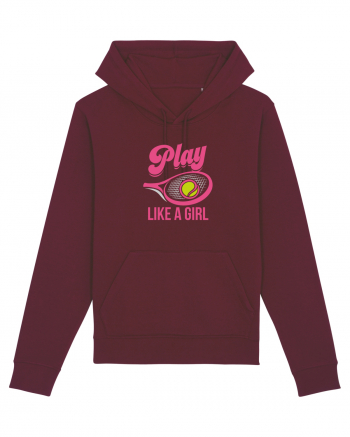 Play like a girl. Burgundy