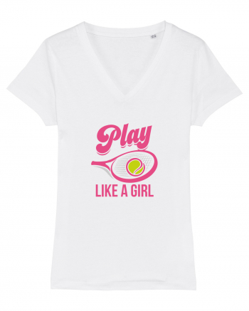 Play like a girl. White