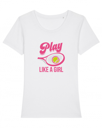 Play like a girl. White