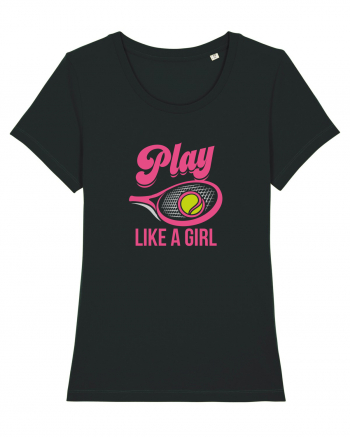 Play like a girl. Black