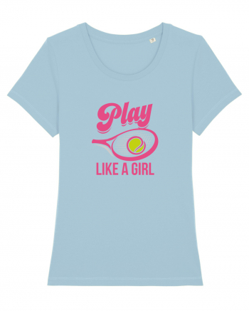 Play like a girl. Sky Blue