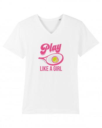 Play like a girl. White