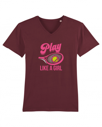 Play like a girl. Burgundy