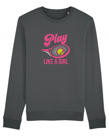 Play like a girl. Anthracite