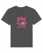 Play like a girl. Tricou mânecă scurtă Unisex Rocker