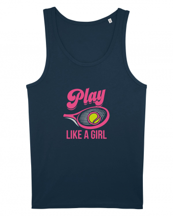 Play like a girl. Navy