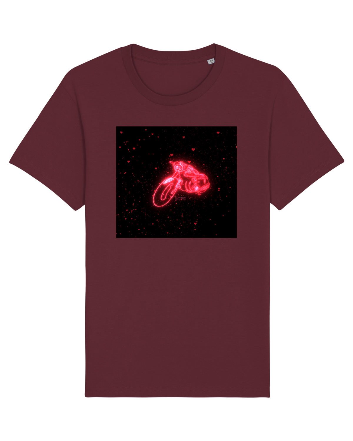 Tricou mânecă scurtă Unisex Rocker Burgundy
