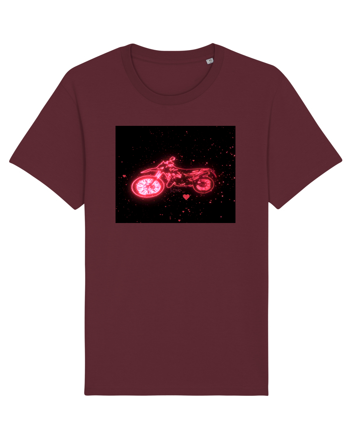 Tricou mânecă scurtă Unisex Rocker Burgundy