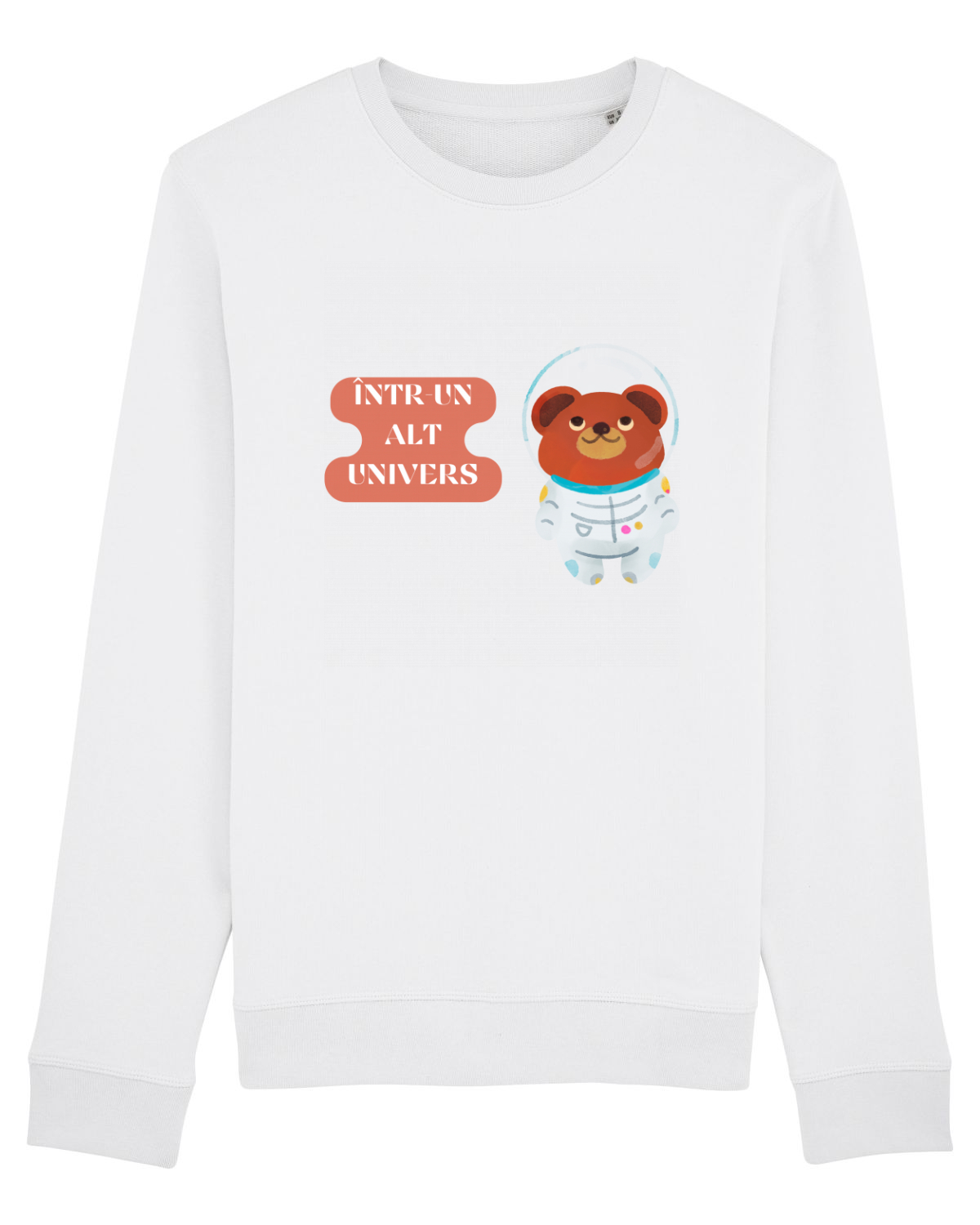 Bluză mânecă lungă Unisex Rise White