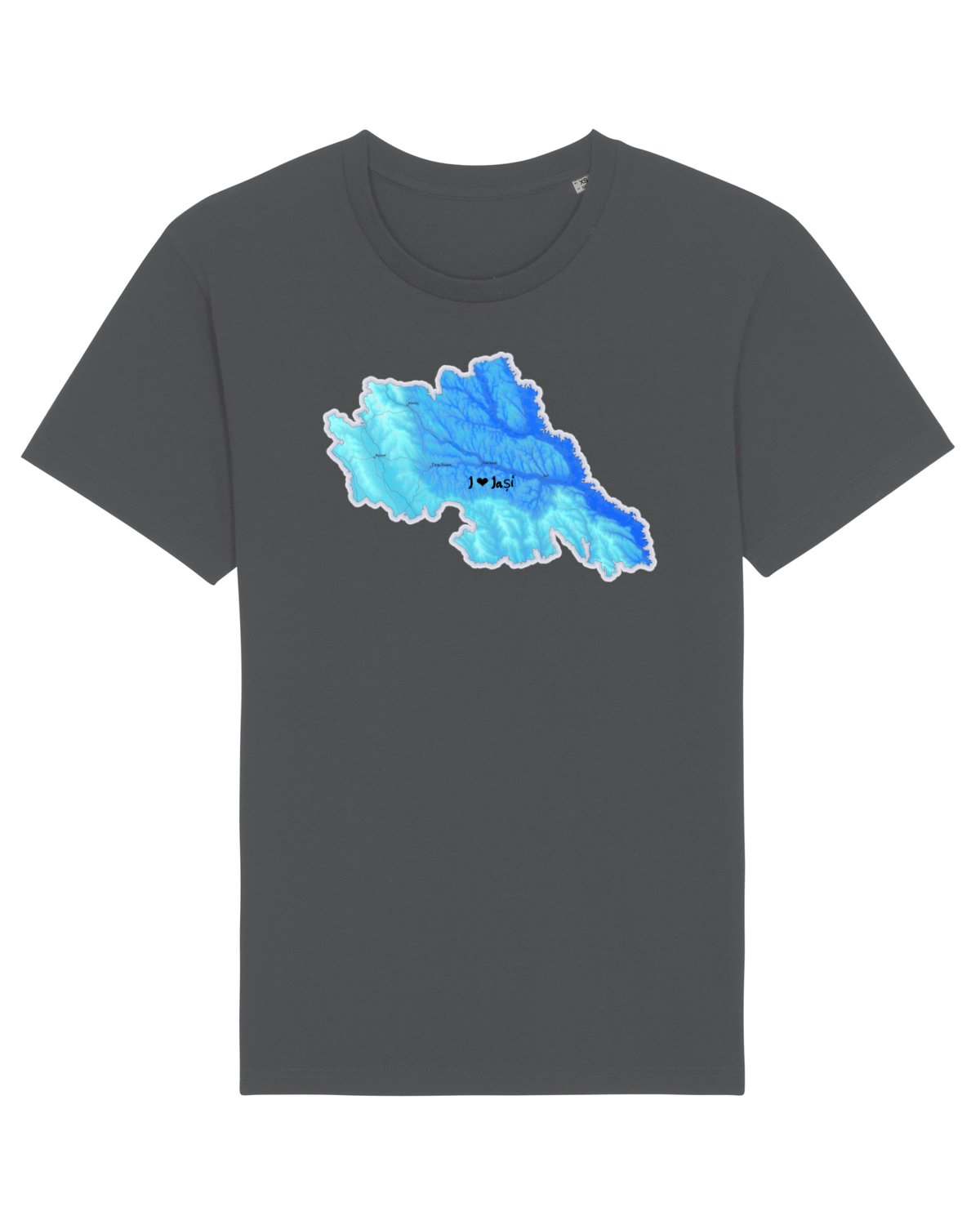 Tricou mânecă scurtă Unisex Rocker Anthracite