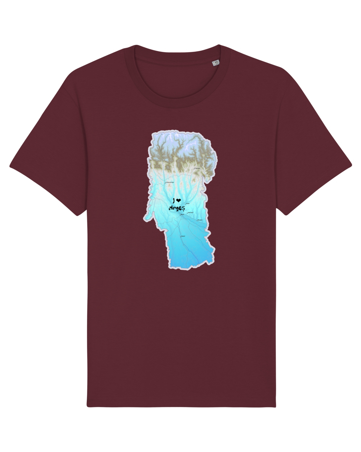 Tricou mânecă scurtă Unisex Rocker Burgundy