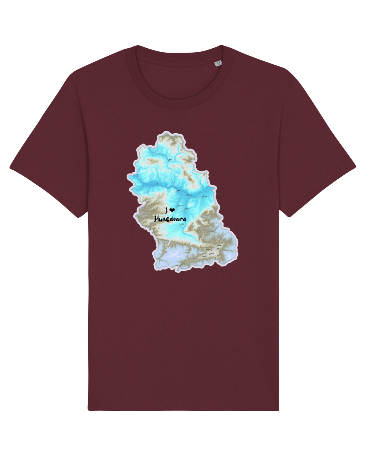 Tricou mânecă scurtă Unisex Rocker Burgundy