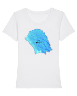 Botoșani County Map Tricou mânecă scurtă guler larg fitted Damă Expresser