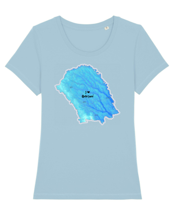 Botoșani County Map Sky Blue