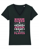 Treat me like a Queen Tricou mânecă scurtă guler V Damă Evoker