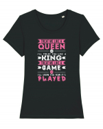 Treat me like a Queen Tricou mânecă scurtă guler larg fitted Damă Expresser