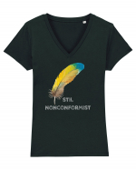 STIL NONCONFORMIST Tricou mânecă scurtă guler V Damă Evoker